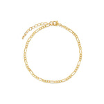 1948-Figaro Chain Bracelet I Medium-Bracelets-14k Gold-fill-Blue Ruby Jewellery-Vancouver Canada