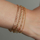 1948-Figaro Chain Bracelet I XL-Bracelets-14k Gold-fill-Blue Ruby Jewellery-Vancouver Canada