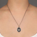 Fire Within Talisman-Oxidized Sterling Silver-Blue Ruby Jewellery-Vancouver Canada