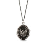 Fire Within Talisman-Oxidized Sterling Silver-Blue Ruby Jewellery-Vancouver Canada