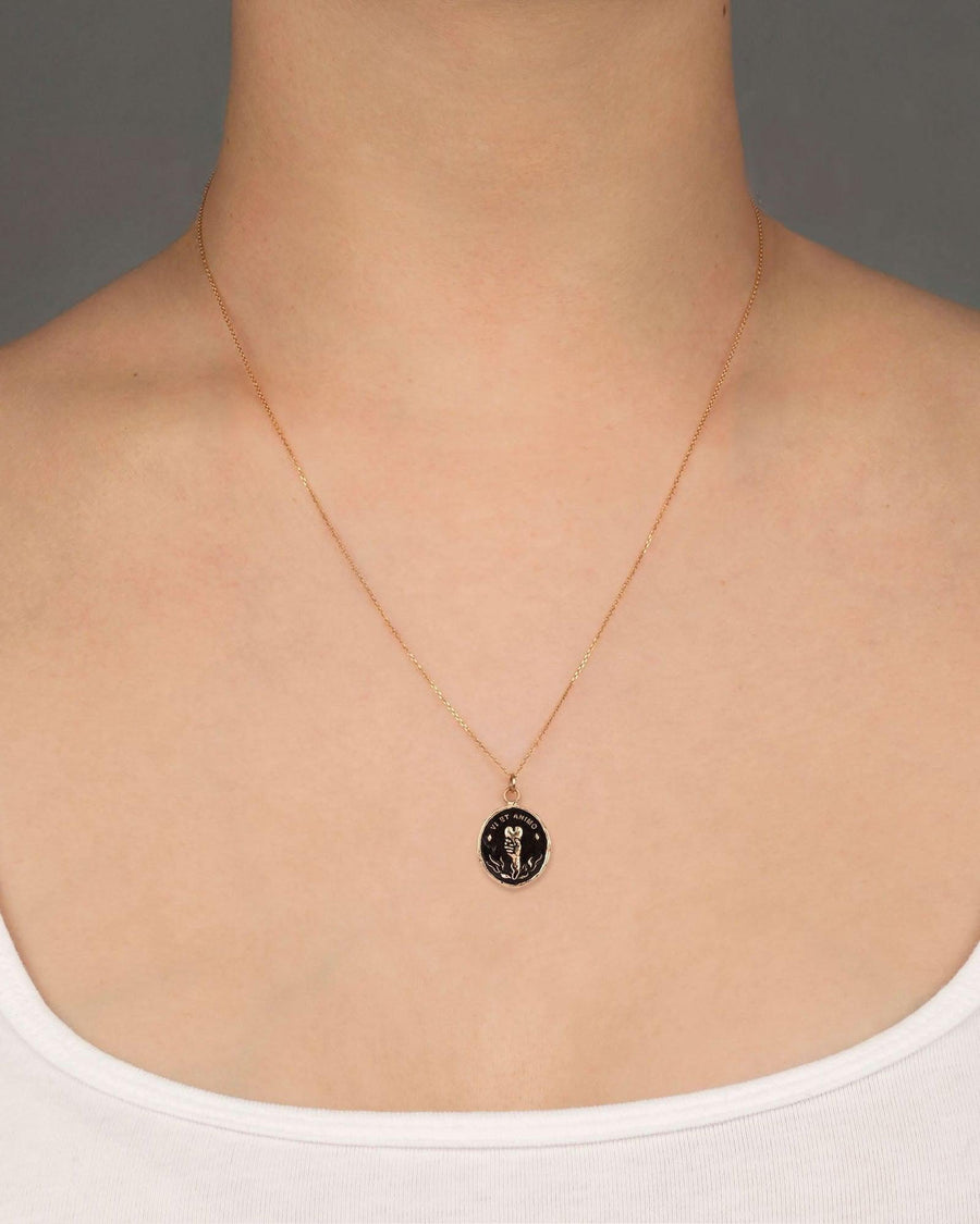 Pyrrha-First Responder 14k Gold Talisman-Necklaces-14k Yellow Gold-Blue Ruby Jewellery-Vancouver Canada