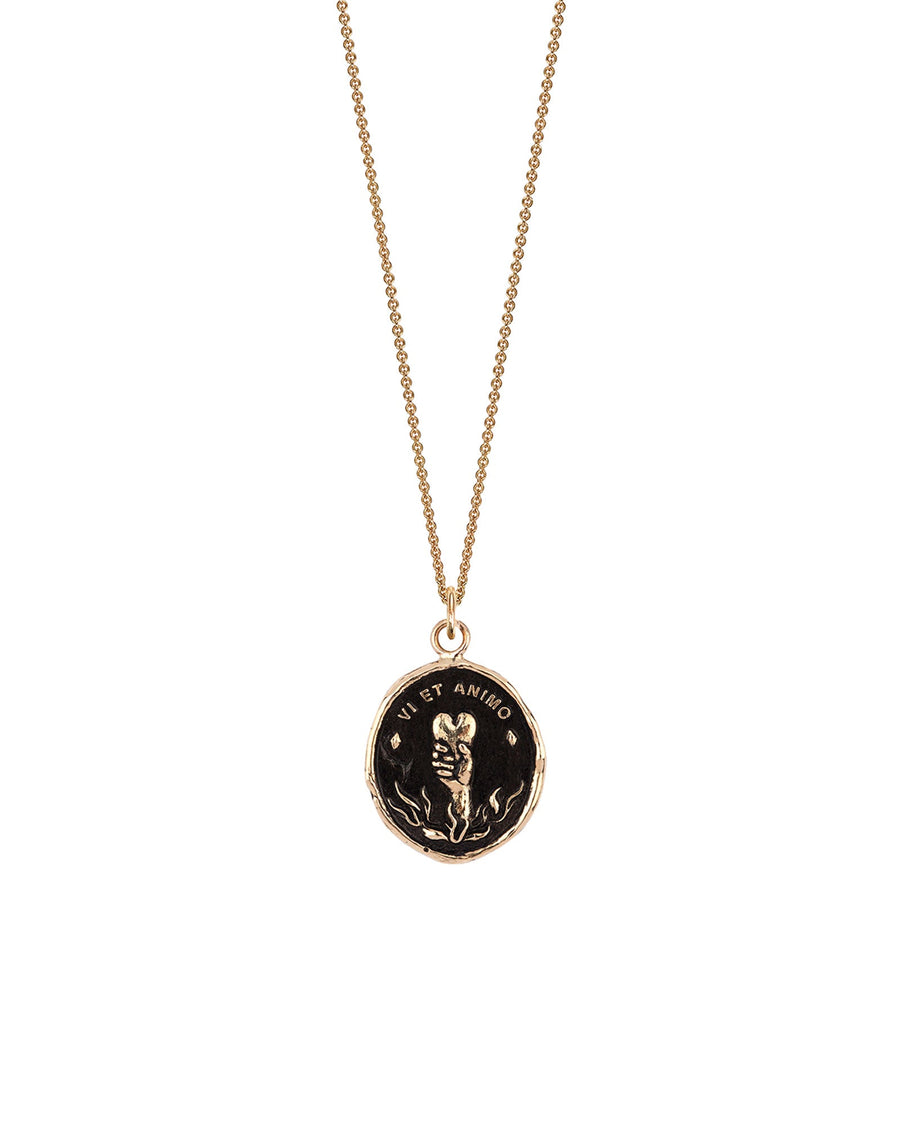 Pyrrha-First Responder 14k Gold Talisman-Necklaces-14k Yellow Gold-Blue Ruby Jewellery-Vancouver Canada