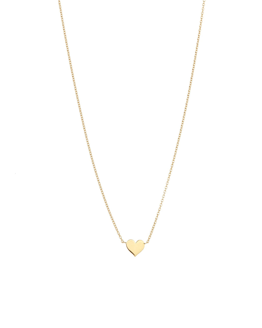 Tashi-Flat Heart Necklace-Necklaces-14k Gold Vermeil-Blue Ruby Jewellery-Vancouver Canada