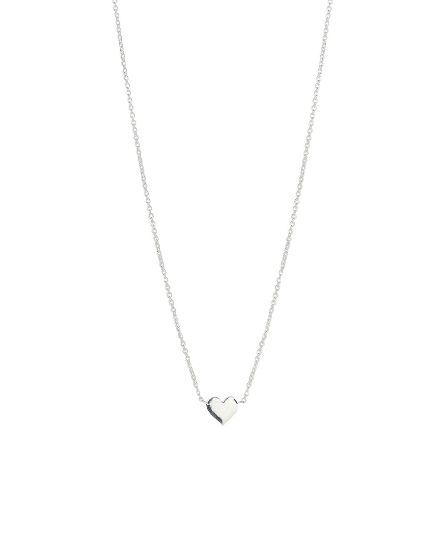 Tashi-Flat Heart Necklace-Necklaces-Sterling Silver-Blue Ruby Jewellery-Vancouver Canada