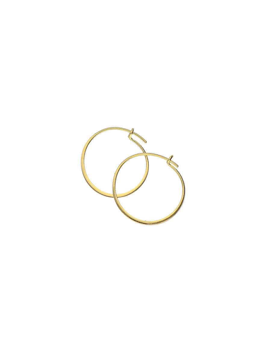 Tashi-Flat Hoops I 20mm-Earrings-14k Gold Vermeil-Blue Ruby Jewellery-Vancouver Canada