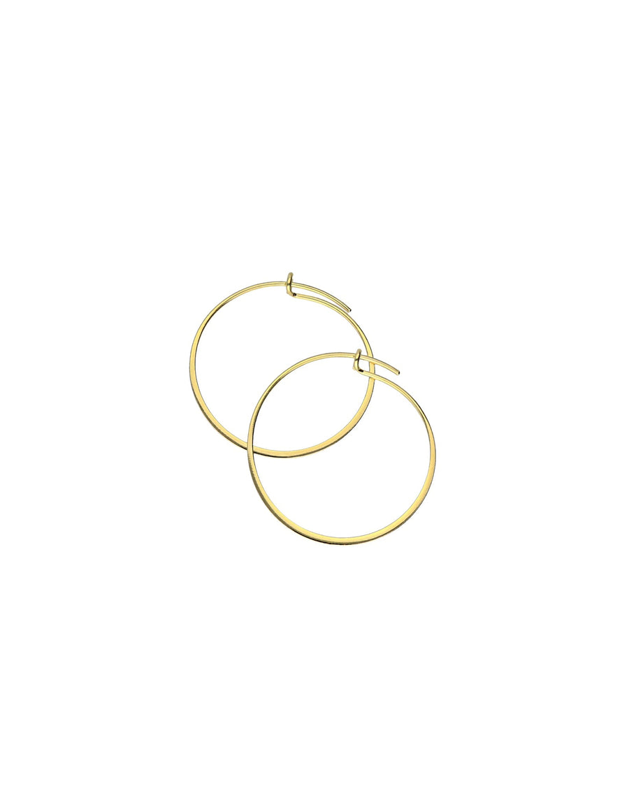 Tashi-Flat Hoops I 25mm-Earrings-14k Gold Vermeil-Blue Ruby Jewellery-Vancouver Canada
