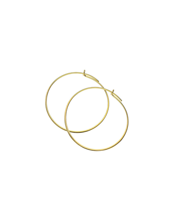 Tashi-Flat Hoops I 35mm-Earrings-14k Gold Vermeil-Blue Ruby Jewellery-Vancouver Canada