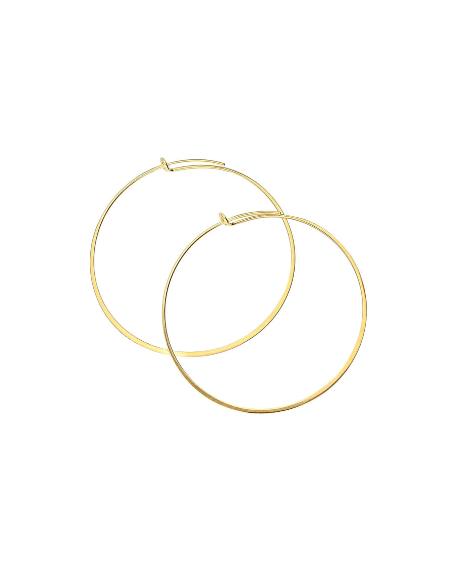 Tashi-Flat Hoops I 45mm-Earrings-14k Gold Vermeil-Blue Ruby Jewellery-Vancouver Canada