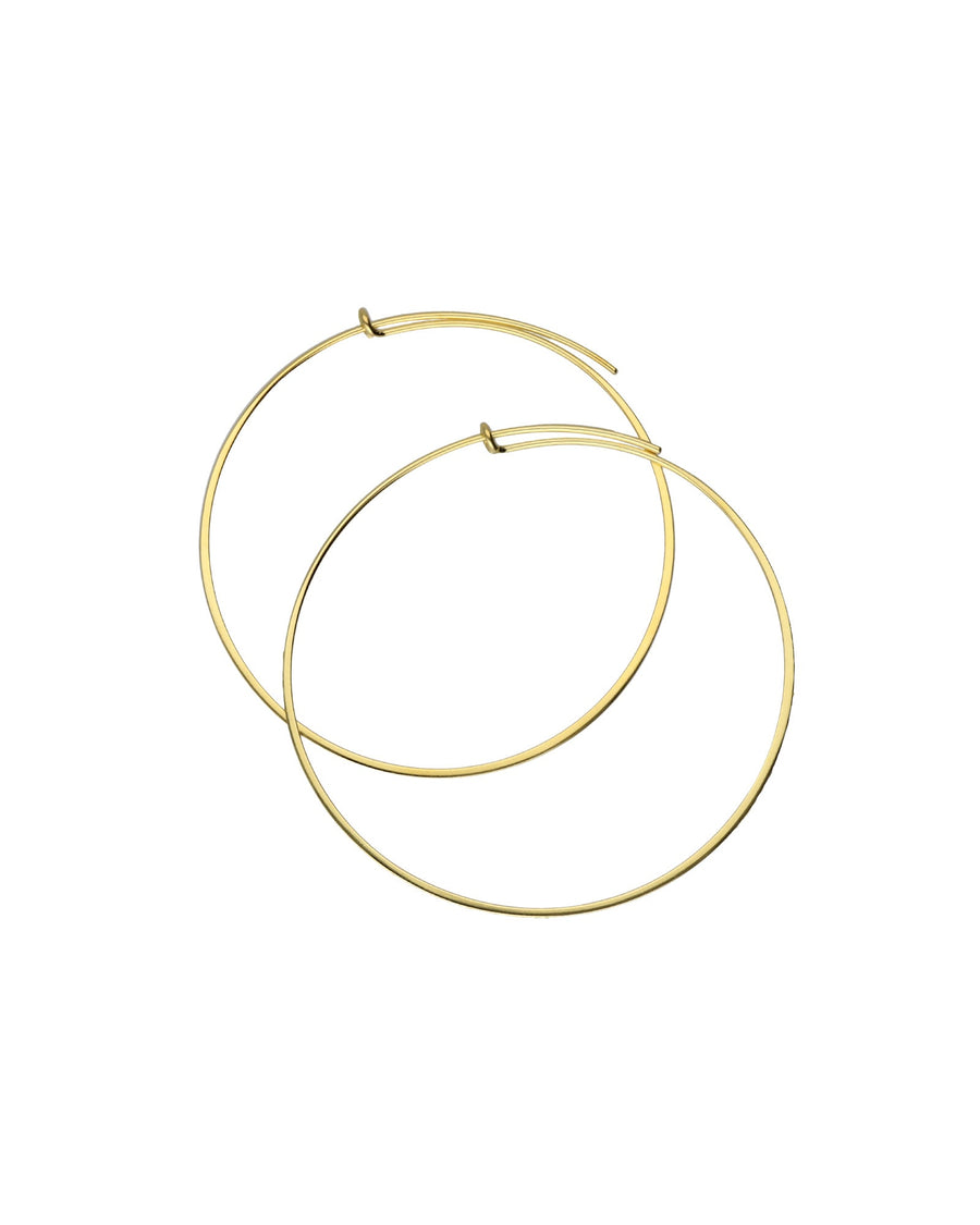 Tashi-Flat Hoops I 55mm-Earrings-14k Gold Vermeil-Blue Ruby Jewellery-Vancouver Canada