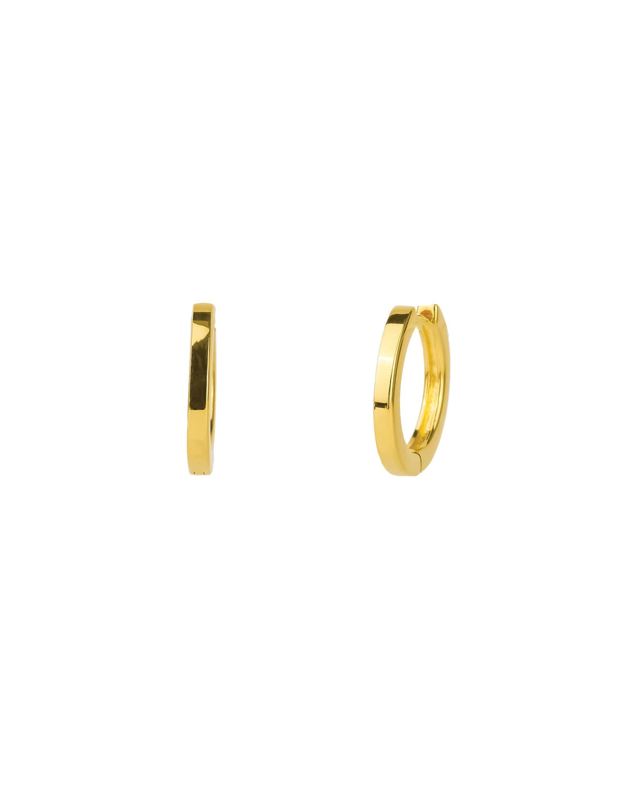 Tashi-Flat Huggie | 15mm-Earrings-14k Gold Vermeil-Blue Ruby Jewellery-Vancouver Canada