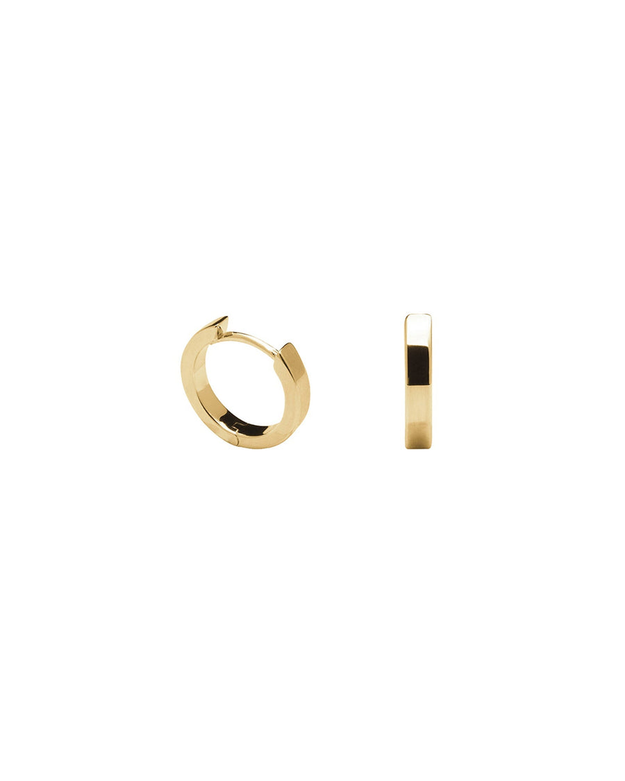 Quiet Icon-Flat Huggie I 10mm-Earrings-14k Gold Vermeil-Blue Ruby Jewellery-Vancouver Canada