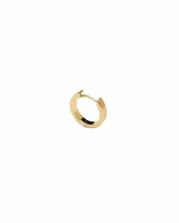 Quiet Icon-Flat Huggie I 10mm-Earrings-14k Gold Vermeil-Blue Ruby Jewellery-Vancouver Canada