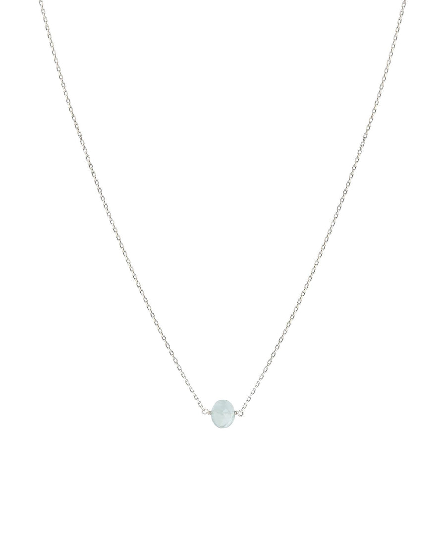 Cause We Care-Floating Stone Necklace-Necklaces-Sterling Silver, Aquamarine-Blue Ruby Jewellery-Vancouver Canada