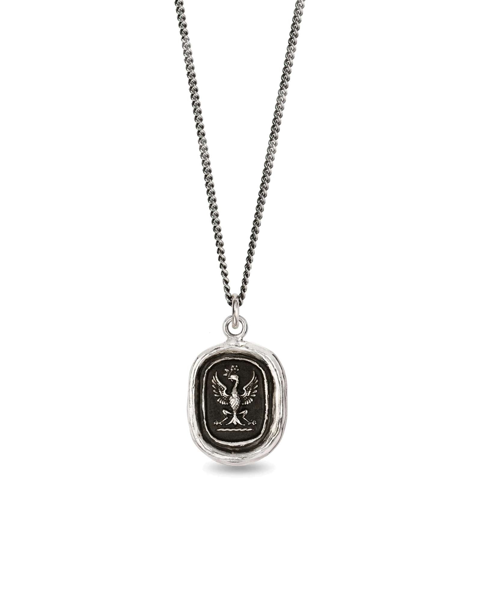 Follow Your Dreams Talisman-Oxidized Sterling Silver-Blue Ruby Jewellery-Vancouver Canada