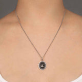 Free Spirited Talisman-Oxidized Sterling Silver-Blue Ruby Jewellery-Vancouver Canada