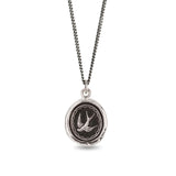 Free Spirited Talisman-Oxidized Sterling Silver-Blue Ruby Jewellery-Vancouver Canada
