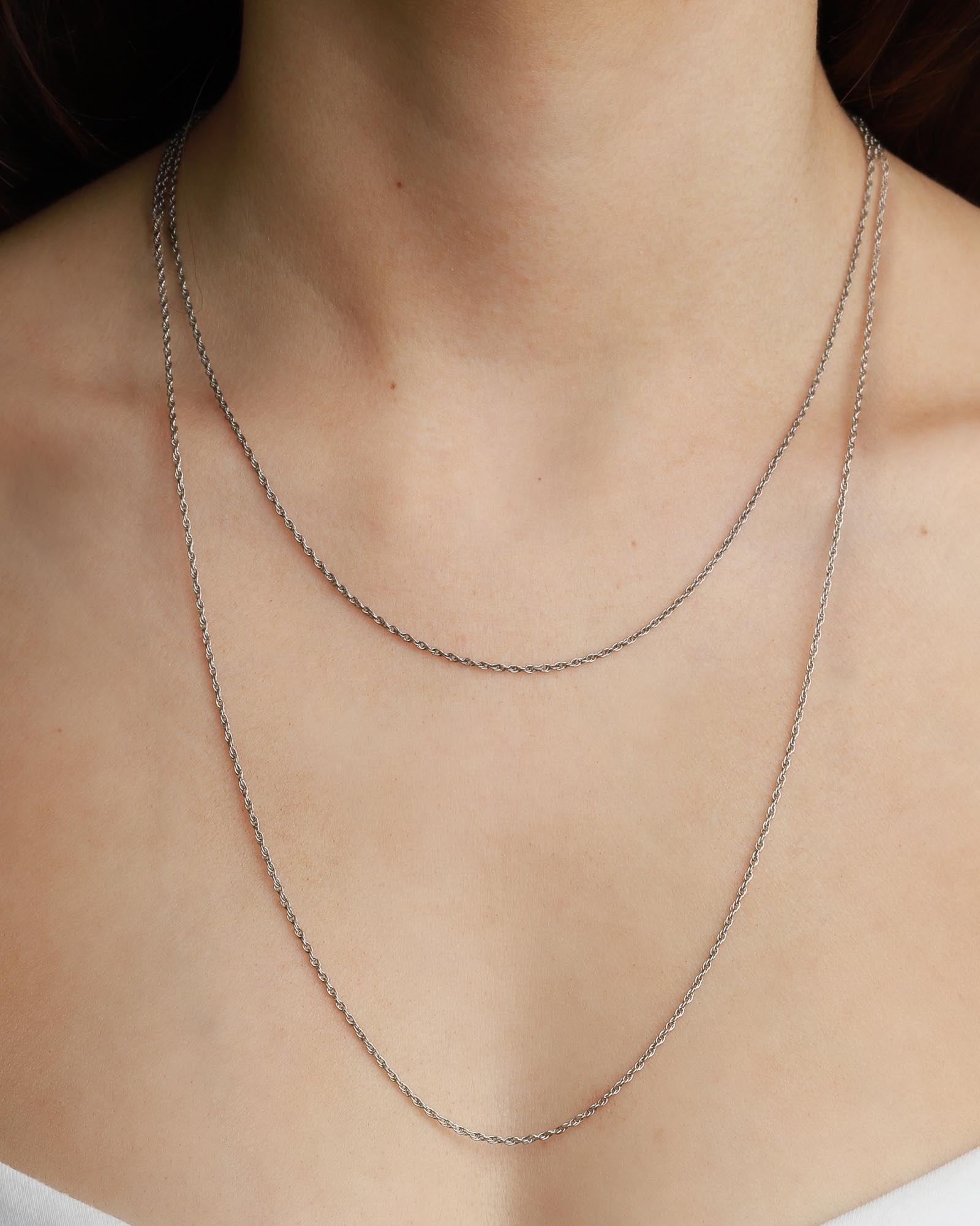 French Rope Style Chain Pyrrha French Rope Chain Oxidized Sterling Silver | Blue Ruby Jewellery