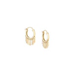 Adina Reyter-Fringe Huggie Hoops-Earrings-14k Yellow Gold, Silver-Blue Ruby Jewellery-Vancouver Canada
