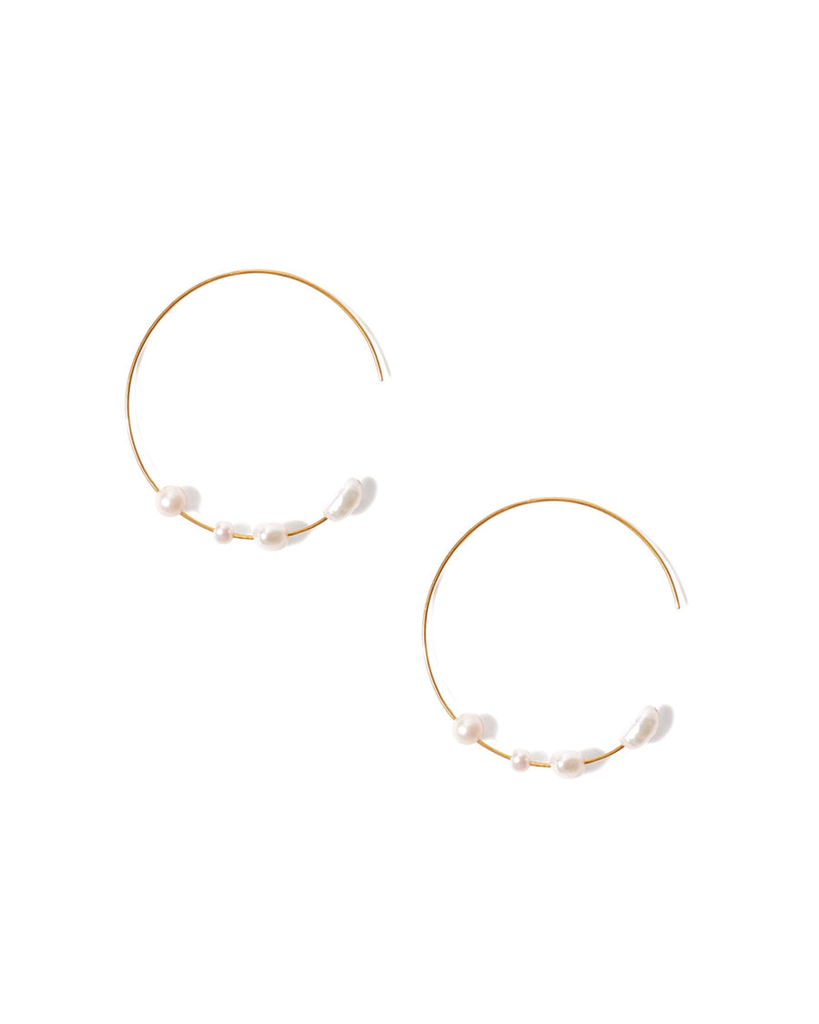 Chan Luu-Gaia Hoops-Earrings-18k Gold Vermeil-Blue Ruby Jewellery-Vancouver Canada