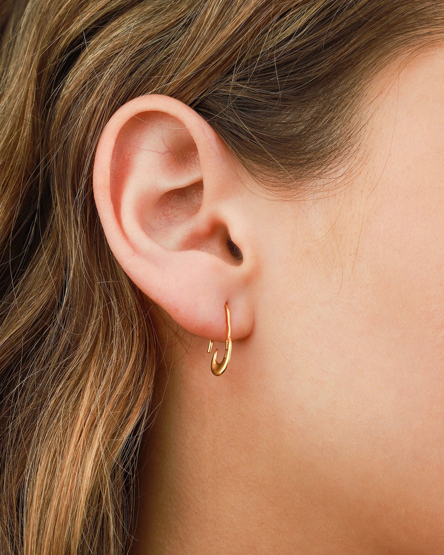 Chan Luu-Gala Mini Crescent Earrings-Earrings-18k Gold Vermeil-Blue Ruby Jewellery-Vancouver Canada