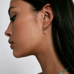 Chan Luu-Gala Mini Pearl Crescent Earrings-Earrings-18k Gold Vermeil, White Pearl-Blue Ruby Jewellery-Vancouver Canada