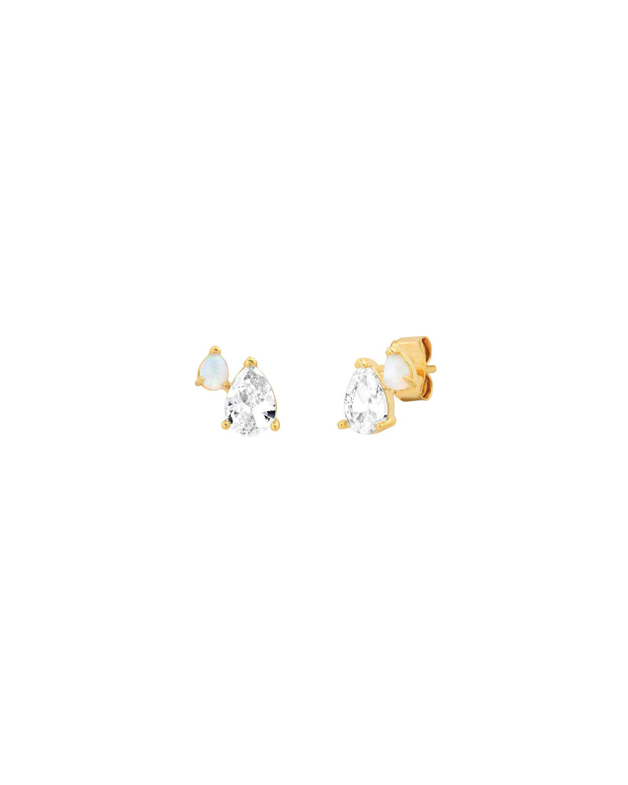 Tai-Gemma Pearl Cluster Earrings-Earrings-Gold Plated-Blue Ruby Jewellery-Vancouver Canada
