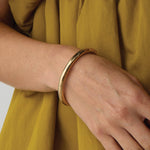 Jenny Bird-Gia Bangle-Bracelets-14k Gold Plated-Blue Ruby Jewellery-Vancouver Canada
