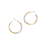 Alexis Bittar-Gold Crystal Pave Hoops-Earrings-14k Gold Plated, Crystal-Blue Ruby Jewellery-Vancouver Canada