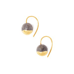 Chan Luu-Gold Dipped Earrings-Earrings-18k Gold Vermeil, Labradorite-Blue Ruby Jewellery-Vancouver Canada