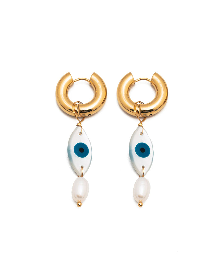 Mademoiselle Jules-Good Karma Earrings-Earrings-14k Gold Plated-Blue Ruby Jewellery-Vancouver Canada