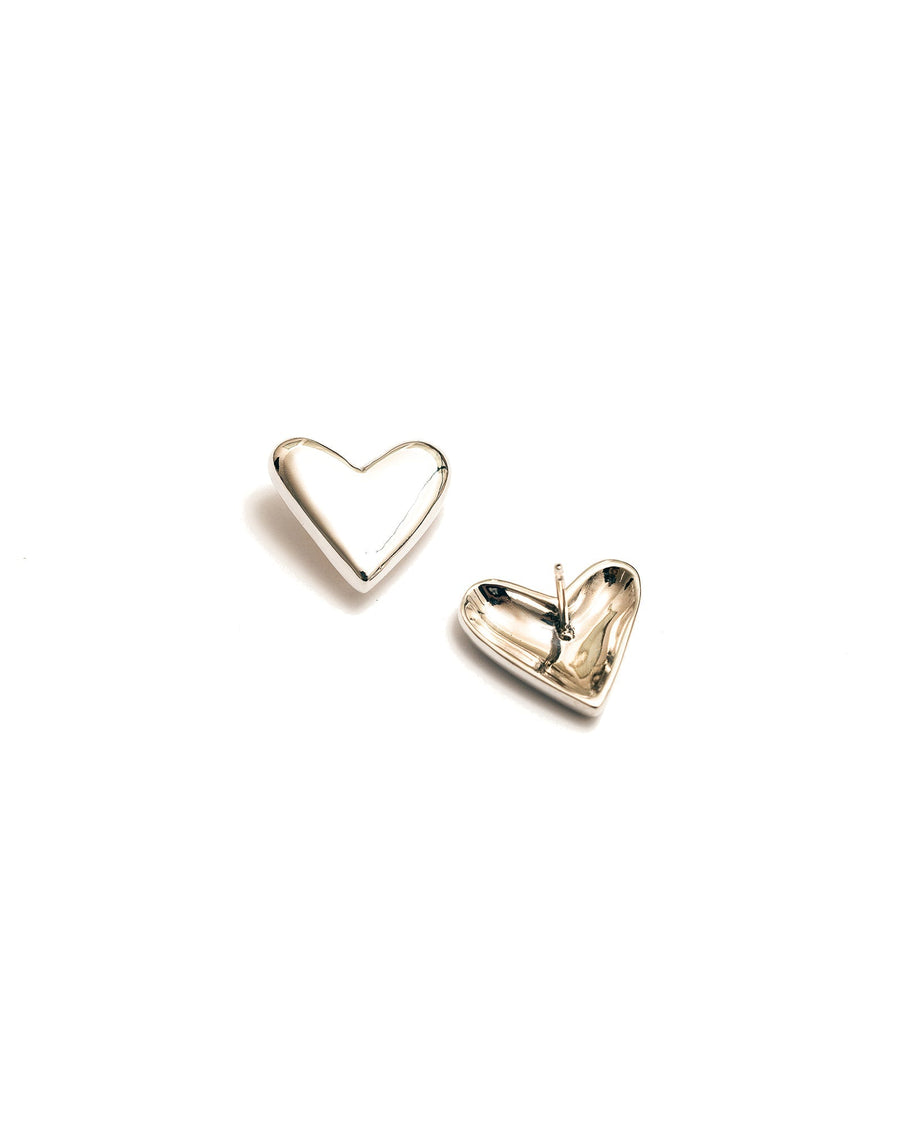 Wolf Circus-Grace Heart Studs-Earrings-Sterling Silver-Blue Ruby Jewellery-Vancouver Canada
