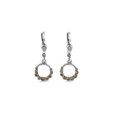 La Vie Parisienne-Gradient Crystal Ring Hooks | 10mm-Earrings-Sterling Silver Plated, Light Colorado Topaz Crystal-Blue Ruby Jewellery-Vancouver Canada