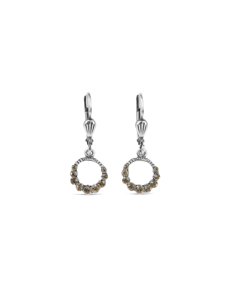 La Vie Parisienne-Gradient Crystal Ring Hooks | 10mm-Earrings-Sterling Silver Plated, Light Colorado Topaz Crystal-Blue Ruby Jewellery-Vancouver Canada