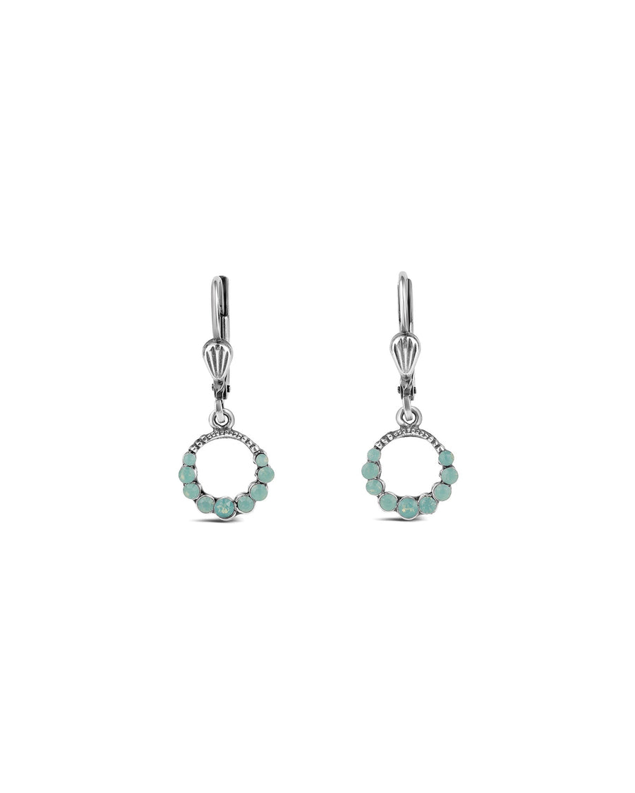La Vie Parisienne-Gradient Crystal Ring Hooks | 10mm-Earrings-Sterling Silver Plated, Pacific Opal Crystal-Blue Ruby Jewellery-Vancouver Canada