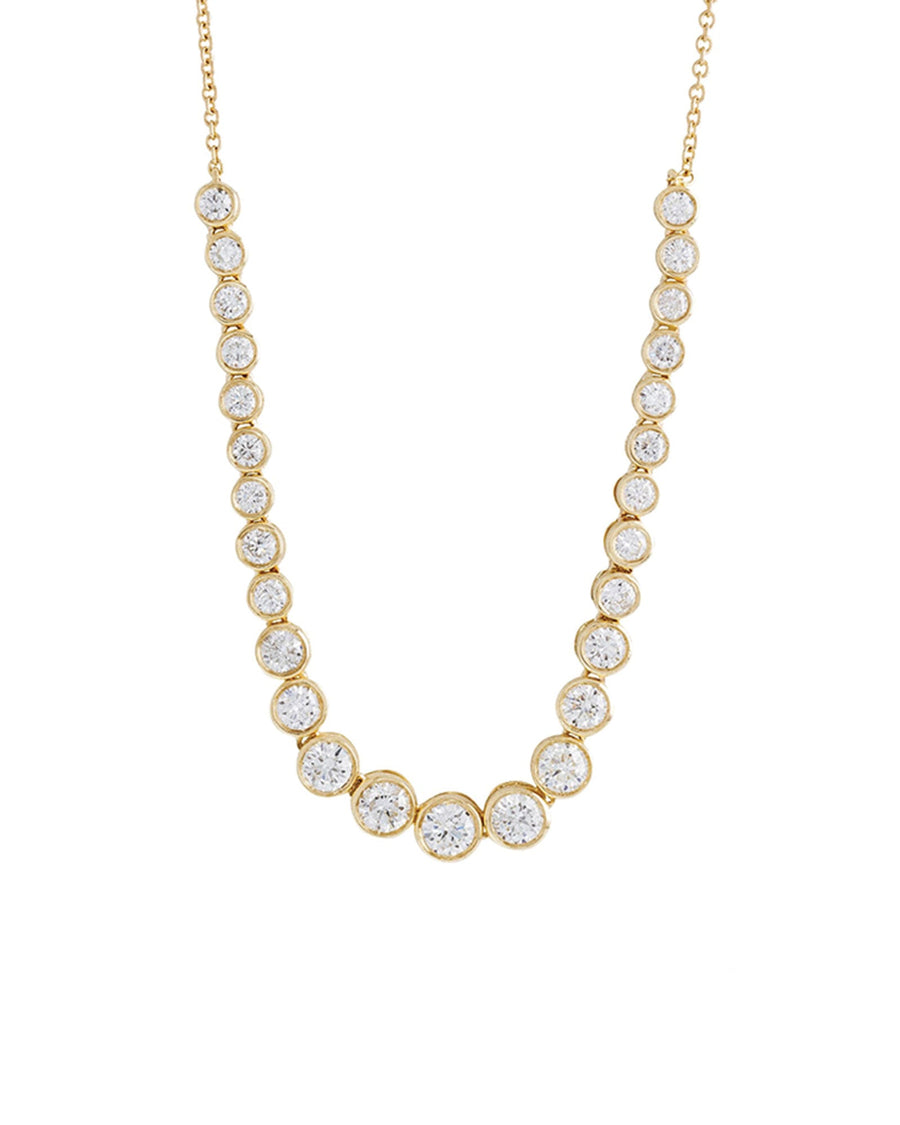 Quiet Icon-Gradual Bezeled CZ Necklace-Necklaces-14k Gold Vermeil, Cubic Zirconia-Blue Ruby Jewellery-Vancouver Canada
