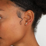 Quiet Icon-Gradual CZ Ear Climbers-Earrings-14k Gold Vermeil, Cubic Zirconia-Blue Ruby Jewellery-Vancouver Canada