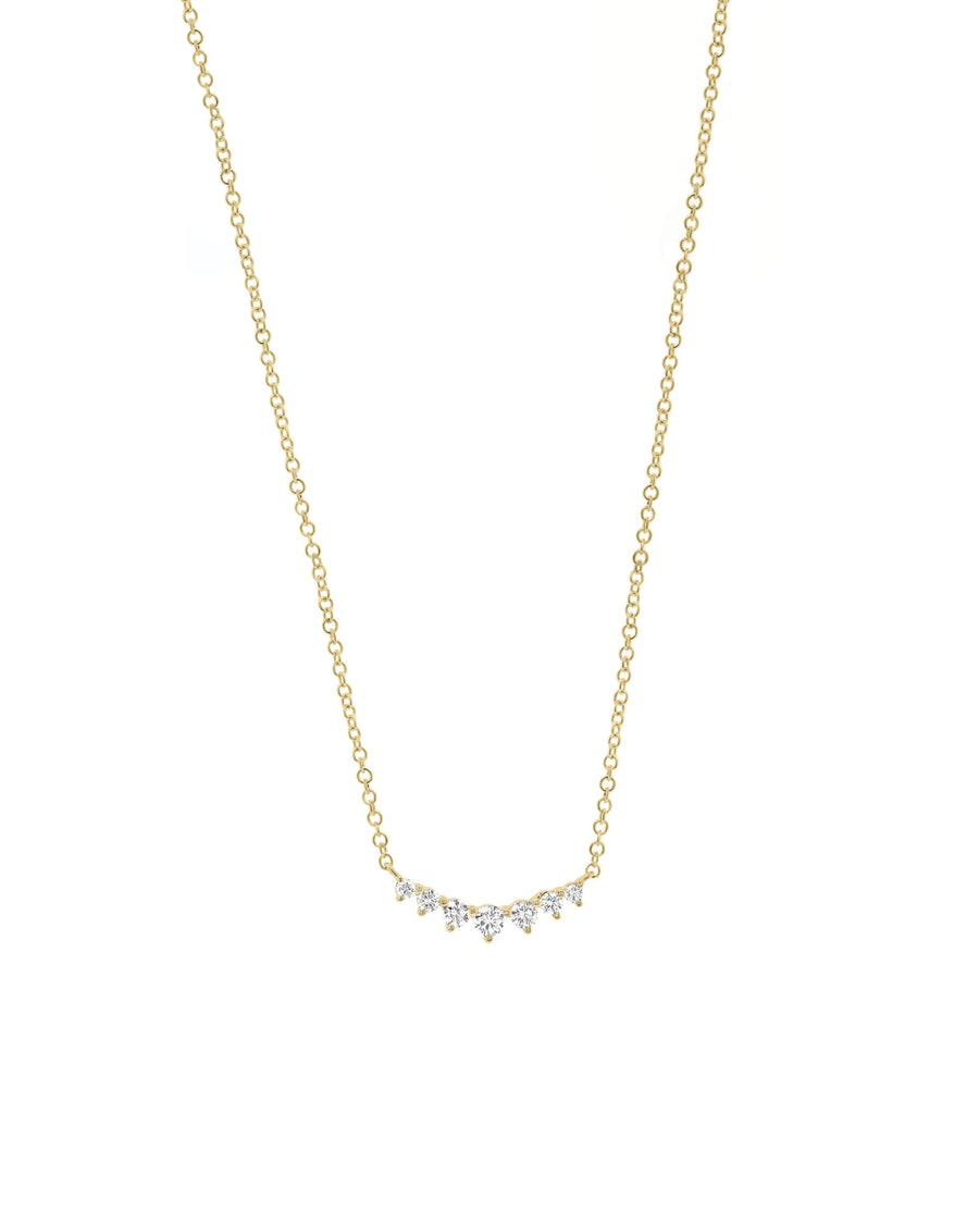 Quiet Icon-Gradual Round CZ Necklace-Necklaces-14k Gold Vermeil, Cubic Zirconia-Blue Ruby Jewellery-Vancouver Canada