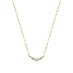 Quiet Icon-Graduated CZ Necklace-Necklaces-14k Gold Vermeil, Cubic Zirconia-Blue Ruby Jewellery-Vancouver Canada