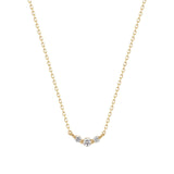 Quiet Icon-Graduated CZ Necklace-Necklaces-14k Gold Vermeil, Cubic Zirconia-Blue Ruby Jewellery-Vancouver Canada