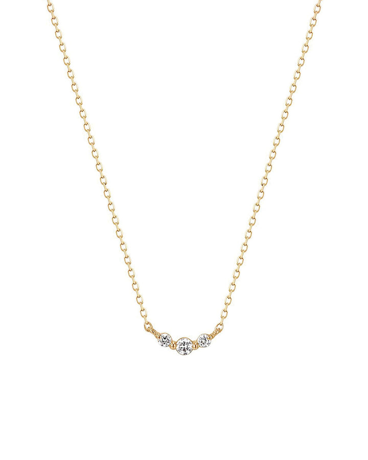 Quiet Icon-Graduated CZ Necklace-Necklaces-14k Gold Vermeil, Cubic Zirconia-Blue Ruby Jewellery-Vancouver Canada