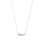 Adina Reyter-Graduated Turquoise + Diamond Curve Necklace-Necklaces-14k Yellow Gold, Diamond-Blue Ruby Jewellery-Vancouver Canada