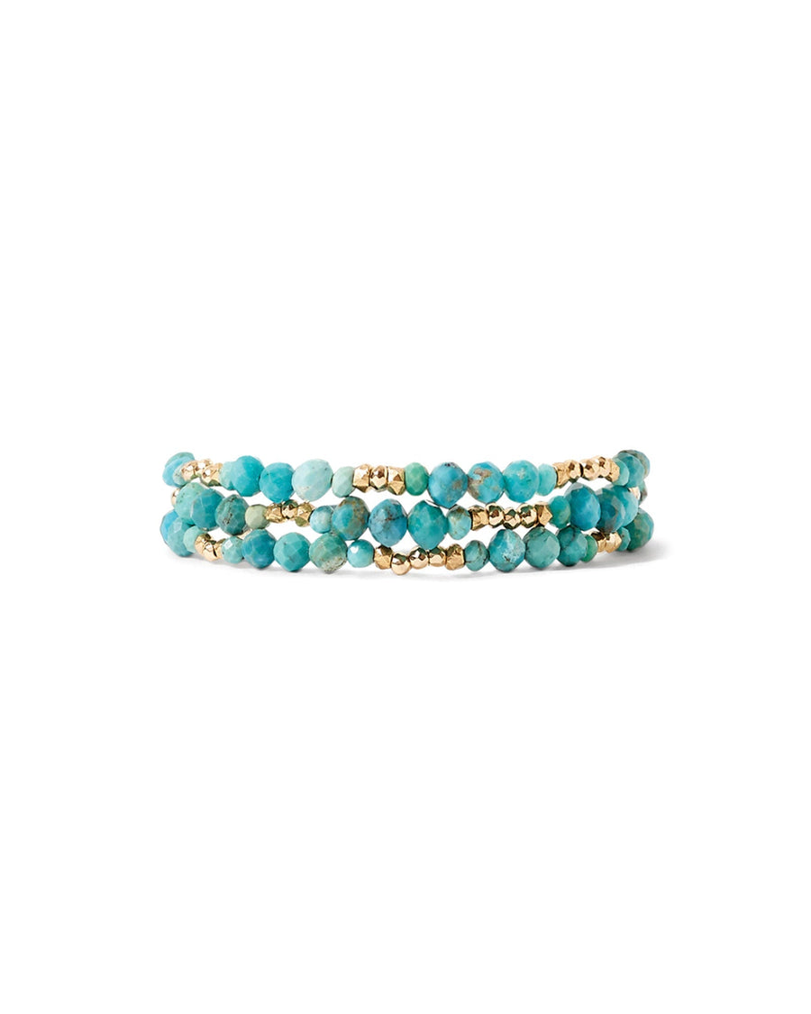 Chan Luu-Granada Naked Wrap Bracelet-Bracelets-18k Gold Vermeil, Turquoise-Blue Ruby Jewellery-Vancouver Canada