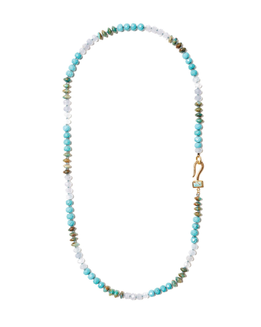 Chan Luu-Grand Odyssey Necklace-Necklaces-18k Gold Vermeil, Turquoise, Blue Opal, Aquamarine-Blue Ruby Jewellery-Vancouver Canada