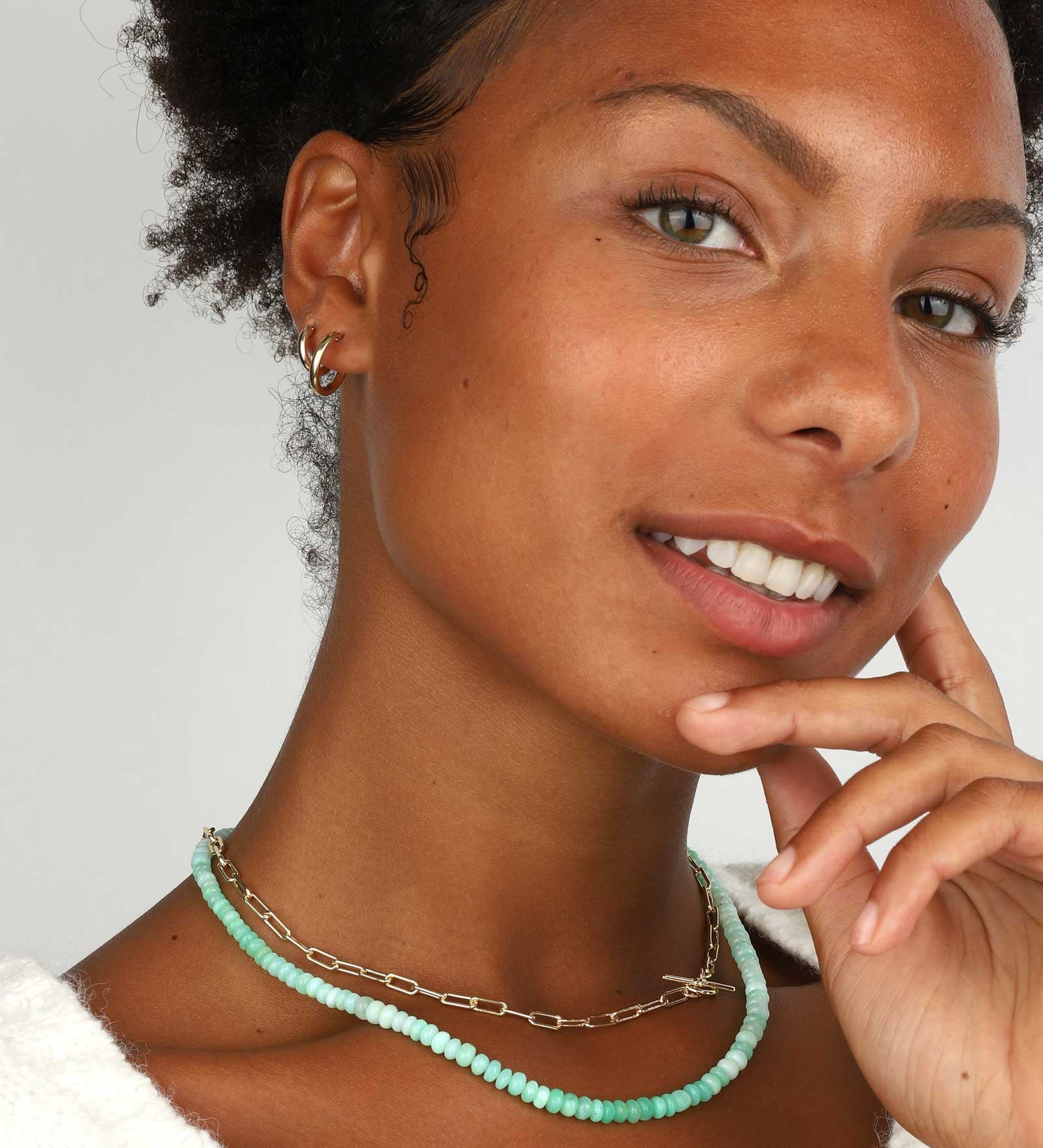 Gem Jar-Green Opal Stone Necklace-Necklaces-14k Gold Filled, Green Opal-Blue Ruby Jewellery-Vancouver Canada