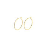 Tashi-Hammered Hoops I 35mm-Earrings-Hammered 14k Gold Vermeil-Blue Ruby Jewellery-Vancouver Canada