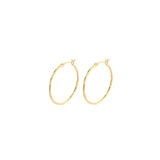 Tashi-Hammered Hoops I 35mm-Earrings-Hammered 14k Gold Vermeil-Blue Ruby Jewellery-Vancouver Canada