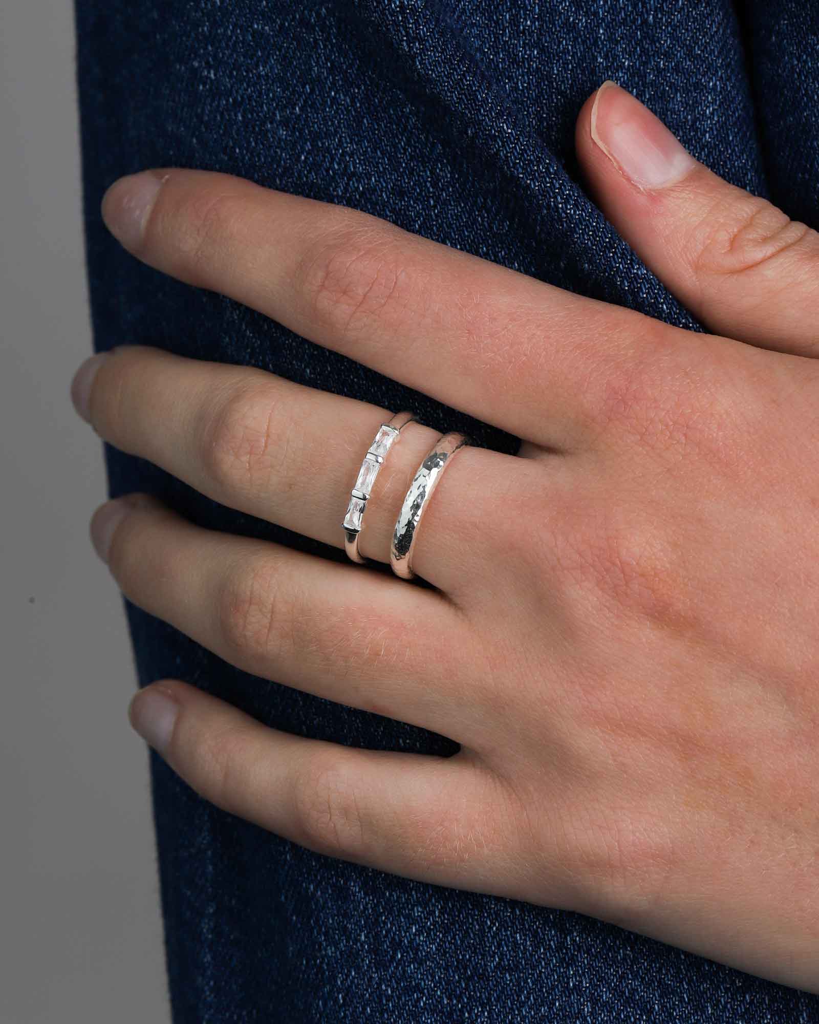 Tashi Hammered Ring Blue Ruby Jewellery, Canada