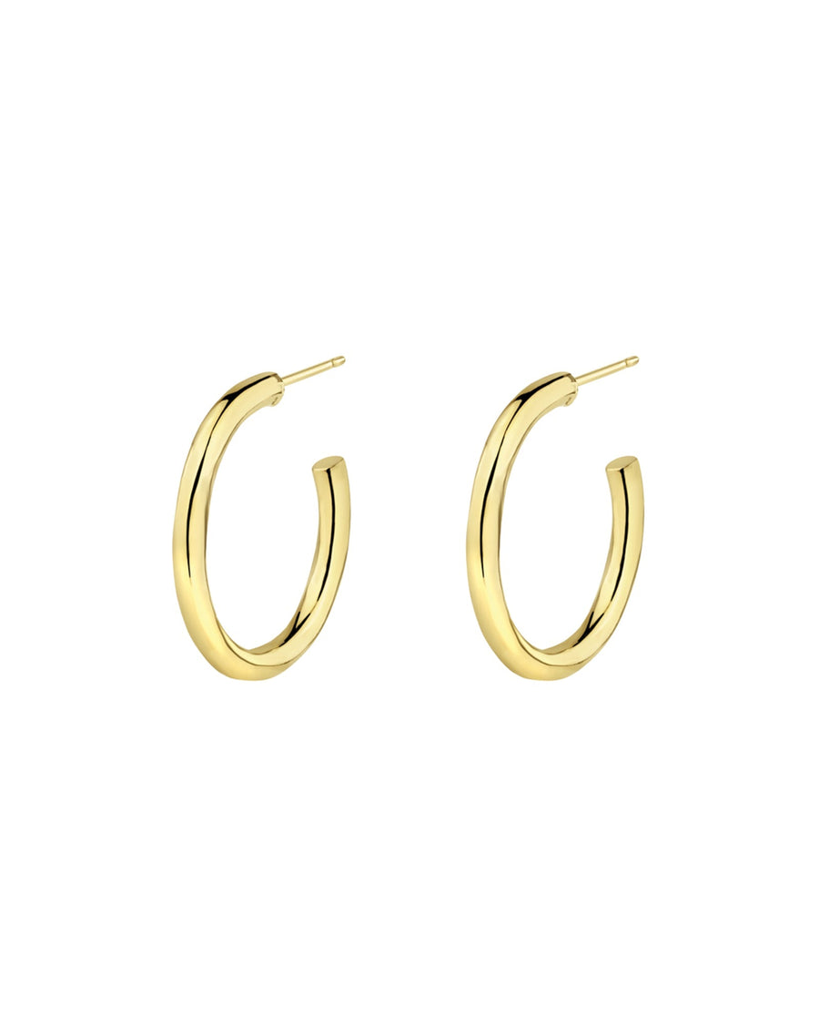 Tashi-Hammered Thick Hoops I 22mm-Earrings-14k Gold Vermeil-Blue Ruby Jewellery-Vancouver Canada
