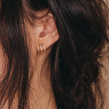 Olive & Piper-Harper Hoops-Earrings-14k Gold Plated, Crystal-Blue Ruby Jewellery-Vancouver Canada