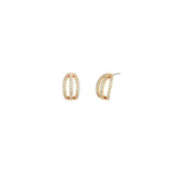 Olive & Piper-Harper Hoops-Earrings-14k Gold Plated, Crystal-Blue Ruby Jewellery-Vancouver Canada